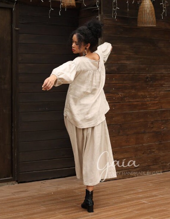 Embroidered Linen Blouse LEONA, Linen Blouse for Women Embroidered Linen Blouse LEONA, Linen Blouse for Women