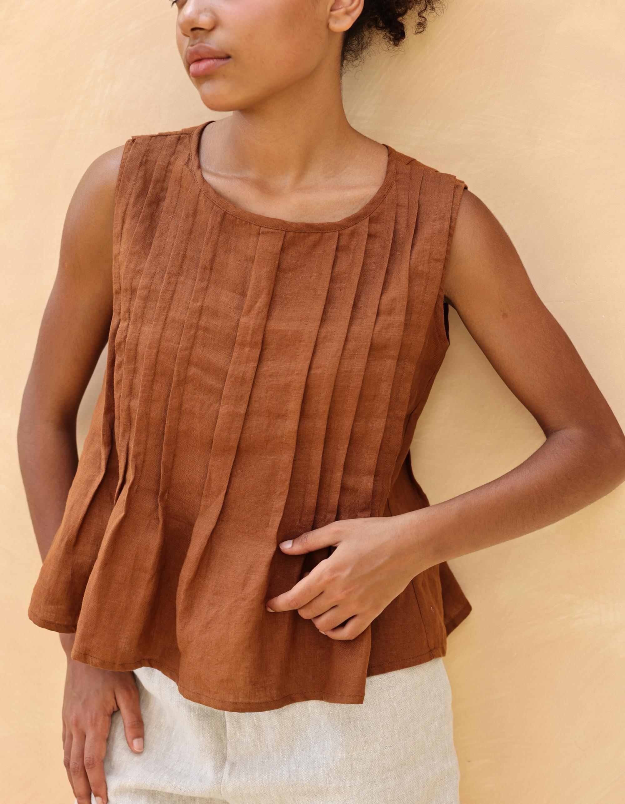 Pleated Tank Top