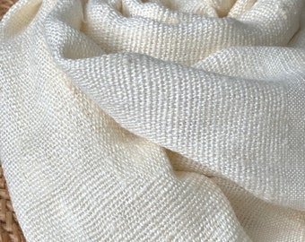 UNIQUE Tussah silk, Pure Raw Mulberry Silk Shawl, Tussah Silk, Hand Dyeing, Hand woven, Unique, Women&#39;s Silk Scarf, No Dyeing, Free-chemical
