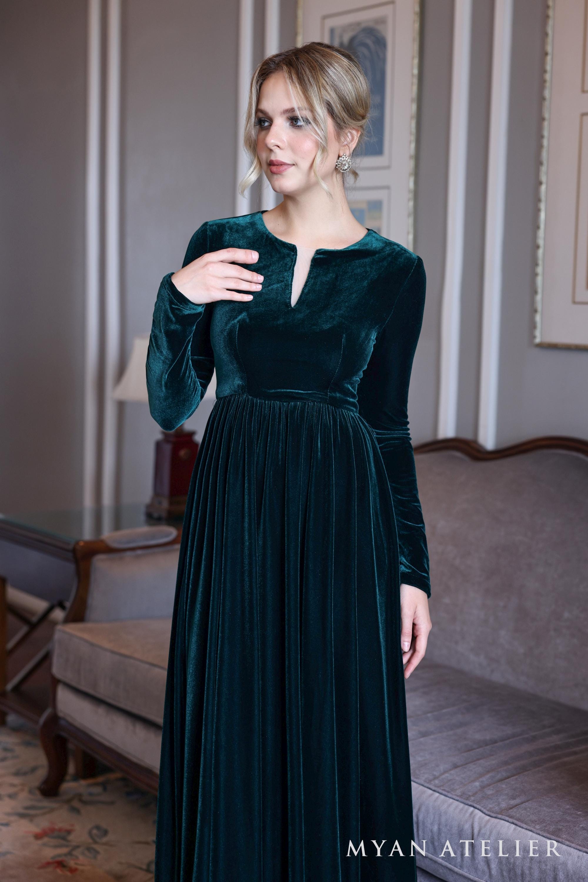 designs of indo western dresses Tempting Beige Embroidered Designer Dress Odd Size Luxury Satin Colors:Royal Blue Long-sleeve mini shirt-dress in