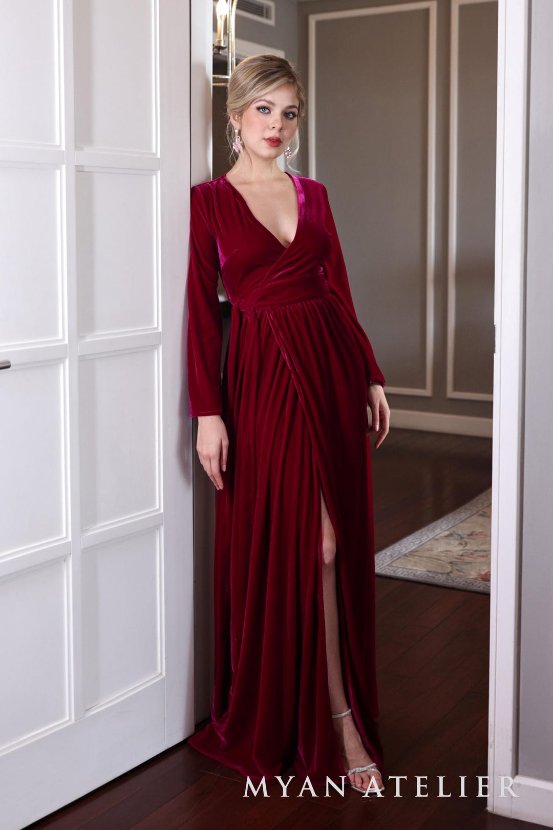 Elegant Velvet Evening Dress