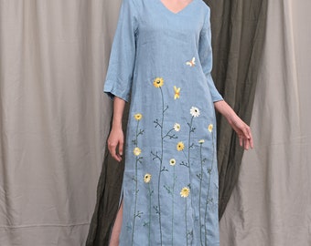 green emerald velvet dress Yellow & White Palestinian Tatreez Thobe Heritage Elegance Embroidered   Tatreez1