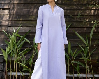 Long linen tunic for women CATHLEEN, Linen two piece set, Linen tunics and pants, Linen kaftan set, Linen shirt dress, Tunic tops for women