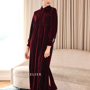 Velvet Shirt Dress - Etsy Canada Velvet Shirt Dress - Etsy Canada