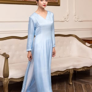 Traditional Vietnamese dress, Silk ao dai for women, Vietnamese long dress, Handmade ao dai, Ao dai with pants, Custom size ao dai AS125