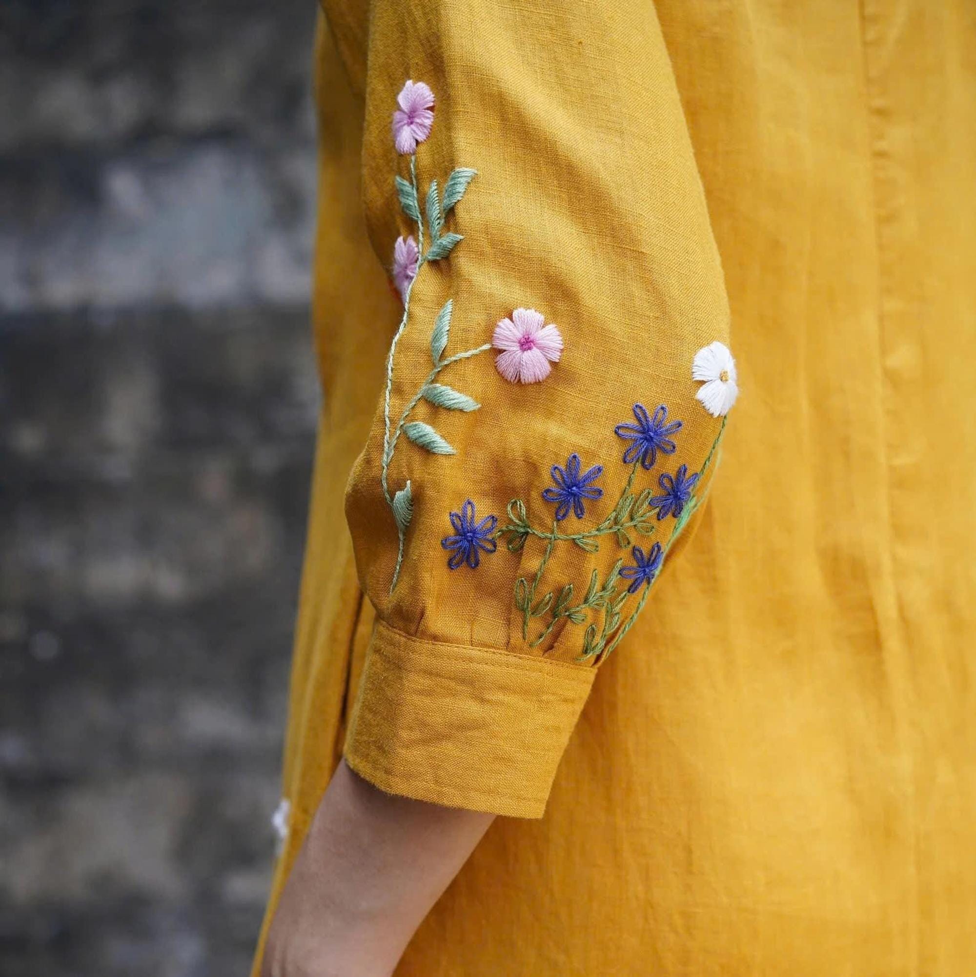 hand embroidery dress design 2022 2022 New Design Long Sleeve Cloak With Rose Embroidery and Hand-stitched  Diamond Dress Muslim Dress| Alibaba.com