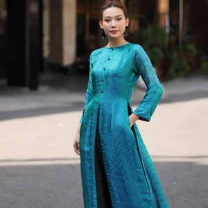 Ao Dai Vietnamese Dress Traditional New Dress Only Xl Xxl 3x