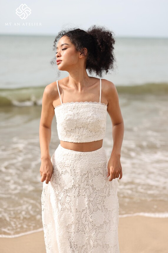 Overlay For Edits White Lace Top And Pink Bottom Dress 21724 Spaghetti  Straps Lace Appliques Pink Long Prom Dress  Laxag