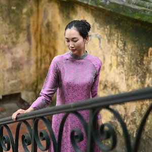 Classic vietnamese dress, Ao dai women modern, Vietnamese dress with pants, Custom ao dai,  Plus size ao dai, National dress vietnam AS43