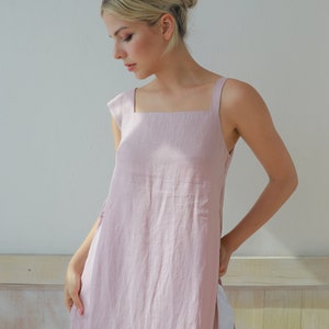 Sleeveless tunic top MALTA, Linen tank loose fitting, Long tunic top, Casual tunic dress, Plus size tunic, Oversized tunic, Summer tunics