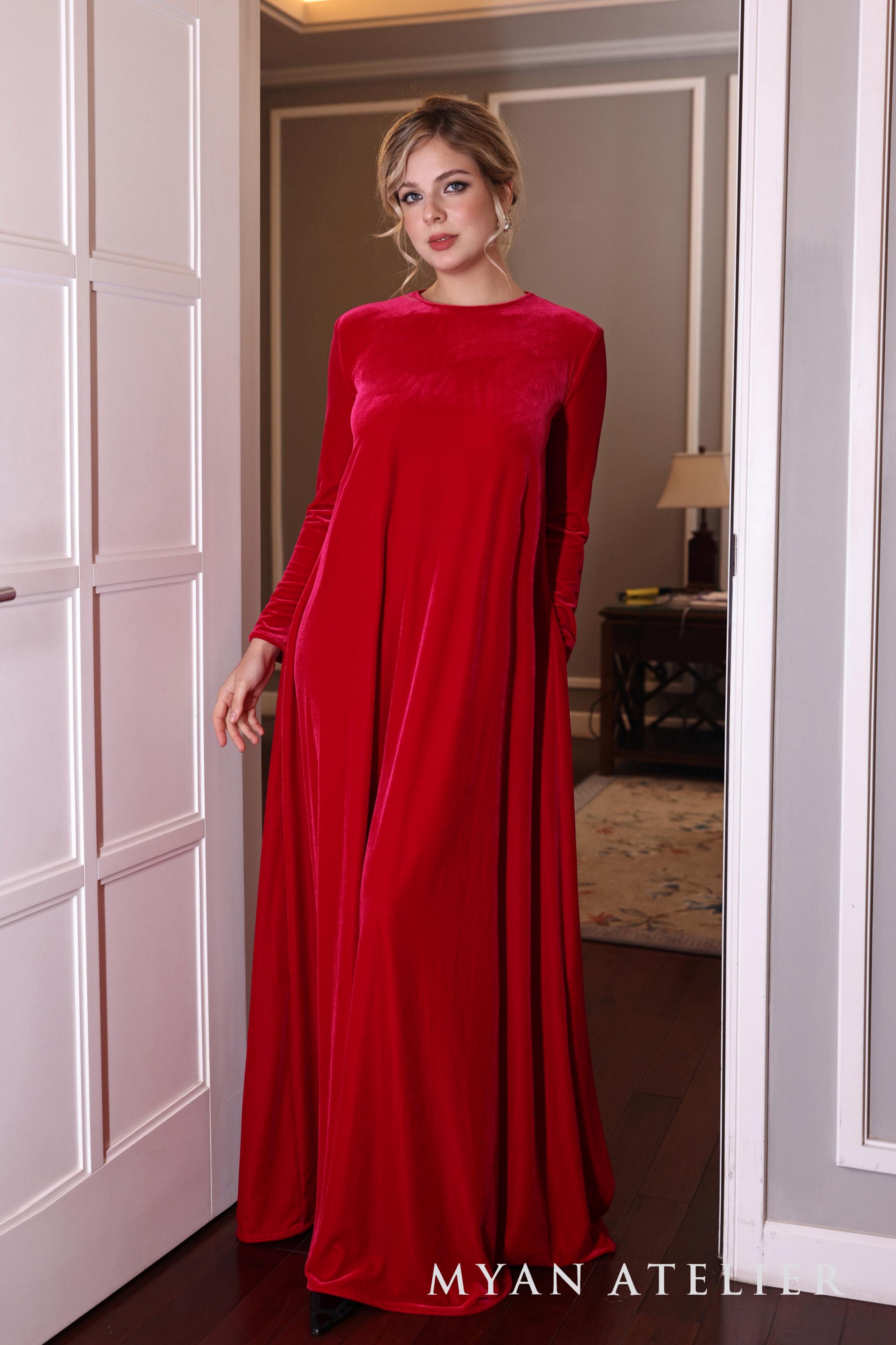 scarlet evening dress Red Satin Maxi Dress – Bold Sleeveless Evening Gown for Women main image 0