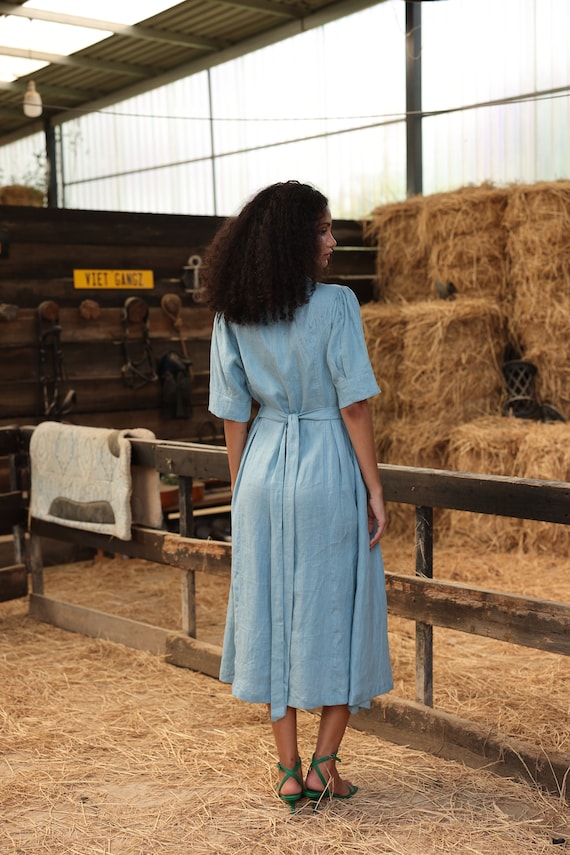 Linen Dress Skylar Button Front Dress Linen Dress For Women SKYLAR