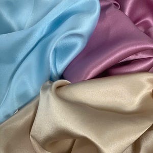 100% mulberry silk fabric, Premium grade silk satin, Pure silk fabric, Silk by the yard, Silk for dressmaking, Vietnamese silk fabric