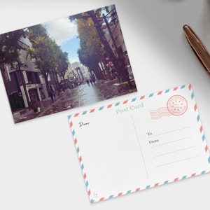 Ende des Herbstes Seoul Korea Postkarte