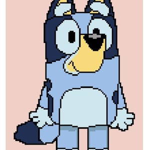 Bluey chart, Blanket, Afghan, crochet, throw, knitting  pattern.