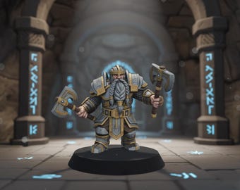 Miniatura Guerriero In Resina Per Giochi Di Ruolo – D&D, Dungeons & Dragons – Prodotto In Italia
