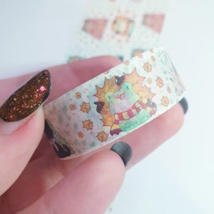 Autumn Animals Washi Tape / Bear / Gecko / Frog / Cat / Decorative Masking Tape / Craft Supplies / DIY Scrapbooking / Journaling