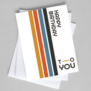 STAMPABILE / Bauhaus Inspired Retro Vintage Simple Clean Birthday Cheeting Card