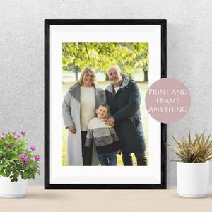 Print and Frame Anything, Photo Framing, Personalised Photo Gift, Custom Print & Frame Keepsake, Birthday, Wedding, Anniversary Gift, Family
