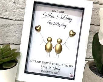 50th Wedding Anniversary Gift Personalised Golden Wedding Anniversary Gifts 50th Anniversary Photo Frame Anniversary Gift for Mum and Dad