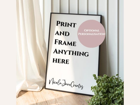 Personalised Photo Print & Frame: Custom Keepsake Gift, Print and Frame Anything, A3 and A4 Frames or Prints, Home Decor Wall Art