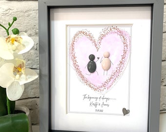 Engagement Gift, Personalised Gift for Engaged Couple, Gift for Engagement, Engaged Gift, Engagement Frame, Anniversary Wedding Gift