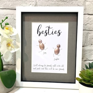 Best Friends Pebble Picture, Friends, Personalised, Best Friends, Pebbles, Pebble Art, Friends Quote Print, Gift, Funny, Birthday