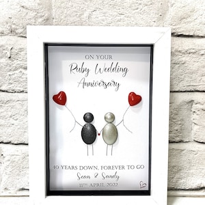 Cadeau d'anniversaire de mariage rubis Cadeau personnalisé d'anniversaire de mariage Cadeau d'anniversaire de mariage rubis Cadeau personnalisé pour anniversaire de couple