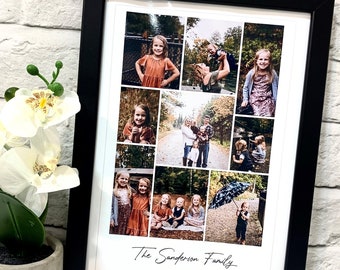Personalised Mothers Day Gift for Mummy Mum and Son Mother and Daughter Mothers Day Photo Frame Collage Print for Mom