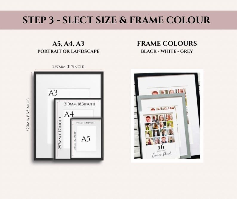 Personalised Photo Print & Frame: Custom Keepsake Gift, Print and Frame Anything, A3 and A4 Frames or Prints, Home Decor Wall Art image 5