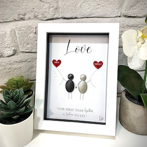 Cadeau eerste jubileum, nog één jaar te gaan, gepersonaliseerd jubileumcadeau, cadeau voor hem, jubileumkaart voor haar