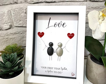 First anniversary Gift, one year down forever to go, personalised anniversary gift, gift for him, anniversary card for her