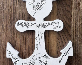Disney Cruise inspired Character Anchor for Signature collection | DCL Disney Cruise Memorabilia | Disney Cruise Autograph Keepsake wood.