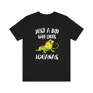 Just A Boy Who Loves Iguanas Shirt, Iguana Lover Shirt, Iguana Shirt, Iguana Lover Gift, Animal Adult Kids T-Shirt