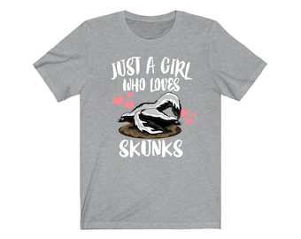 Just A Girl Who Loves Skunks Shirt, Skunk Lover Shirt, Skunk Lover Geschenk, Tier Liebhaber Shirt, Erwachsene Kleinkind Kind Geschenk T-Shirt