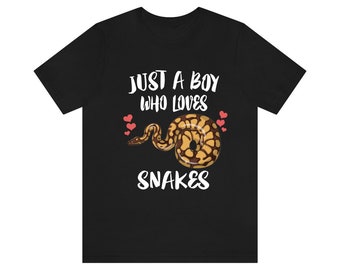 Just A Boy Who Loves Snakes Python Shirt, Snake Lover Shirt, Snake Shirt, Snake Lover Gift, Animal Shirt