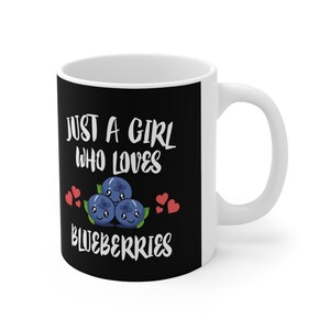 Nur ein Mädchen, das Blaubeeren Obst T-Tasse, Blaubeeren Liebhaber Geschenk, Blaubeeren Tier Tasse