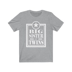 Camiseta big sister of twins, regalo Big Sister Of Twins, camisa Twin Sister, camiseta de anuncio de regalo Big Sister Of Twins