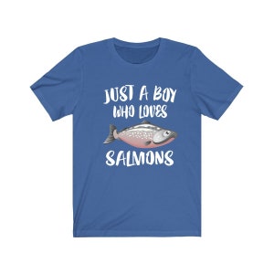 Just A Boy Who Loves Salmons Fish Shirt, Salmon Lover Shirt, Salmon Shirt, Salmon Lover Gift, Animal Shirt