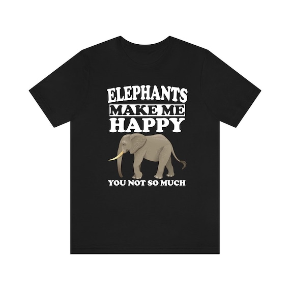 Los elefantes me hacen feliz camisa camisa amante del elefante camisa de elefante regalo del amante del elefante camisa de nina nino elefante Etsy Espana