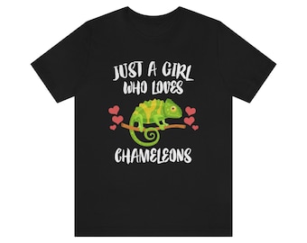 Nur ein Mädchen, das Chamäleons liebt Shirt, Chamäleon-Liebhaber-Geschenk, Chamäleon-Reptil-Geschenk