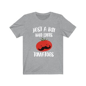 Just A Boy Who Loves Tomaten Gemüse Shirt, Tomaten Liebhaber Shirt, Vegan Shirt, Gemüse Liebhaber Geschenk, Tier Shirt