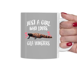 Just A Girl Who Loves Gila Monsters Lizards Tea Coffee Mug, Gila Monster Skink Lover Gift, Lizard Animal Mug