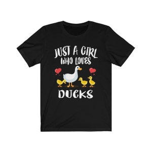 Just A Girl Who Loves Ducks Shirt, Duck Shirt, Duck Lover Gift, Bird Lover Shirt, Animal Lover Adult Toddler Infant Kids Gift T-Shirt