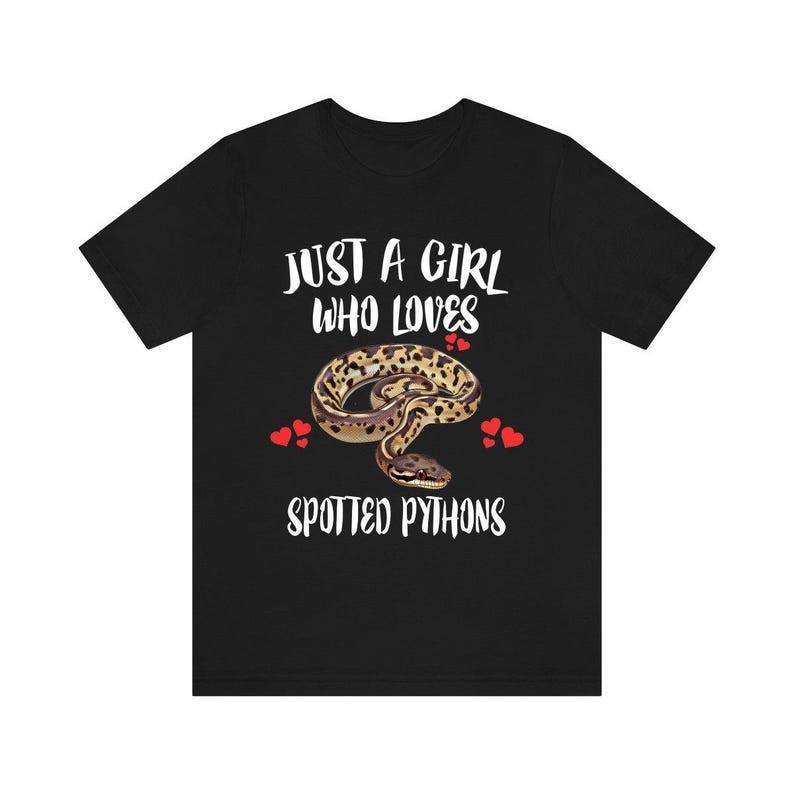 Just A Girl Who Loves Spotted Pythons Snakes Shirt, Snake Lover Shirt image 1