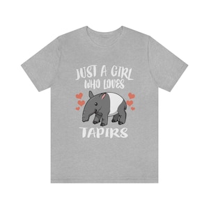 バクが大好きな女の子のシャツ、バク好きのシャツ、バク好きへのギフト、バク好きのシャツ、バクシャツ、動物の大人と子供
