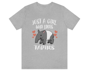 Just A Girl Who Loves Tapirs Shirt, Tapir Liebhaber Shirt, Tapir Liebhaber Geschenk, Tapir Liebhaber Shirt, Tapir Shirt, Tier Erwachsene Kinder