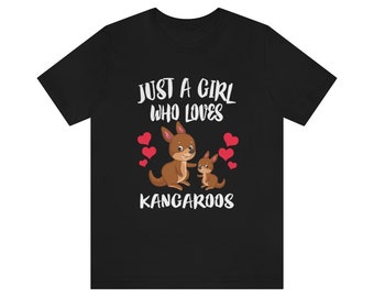 Shirt Just A Girl Who Loves Kangaroos, cadeau dier