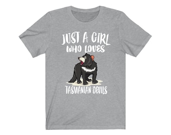 Just A Girl Who Loves Tasmanian Devils Shirt, Tasmanian Devil Shirt, Animal Lover Shirt, Adult Toddler Infant Kids Gift T-Shirt