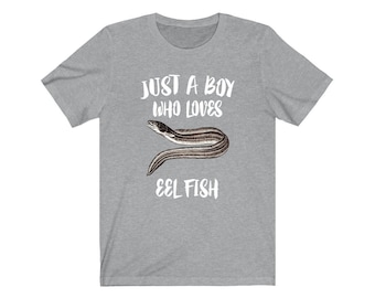 Just A Boy Who Loves Eel Fish Shirt, Eel Lover Shirt, Eel Shirt, Eel Lover Gift, Animal Adult Kids T-Shirt